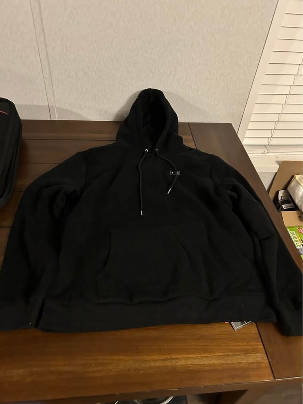 Heated Apparel Black Hoodie w/ 12000 mAh Power Bank